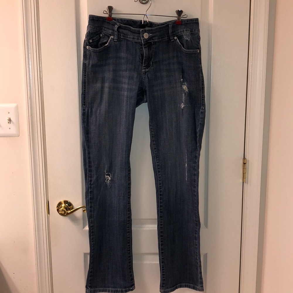 a.n.a Modern Fit Distressed Jeans